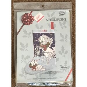Candamar Something Special UNICORNS Needlepoint Kit 30560 X-MAS Stocking